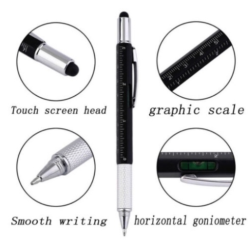 Bút cảm ứng chạm kèm tuốc nơ vít 6 trong 1 đa năng tiện dụng (1341BDN)