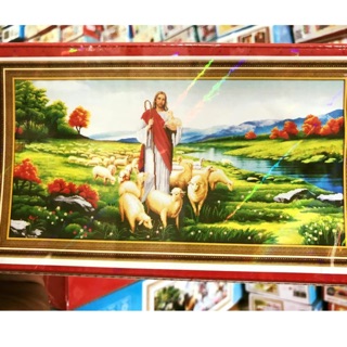 Tranh thêu chữ thập chúa chăn chiên 147x75 cm