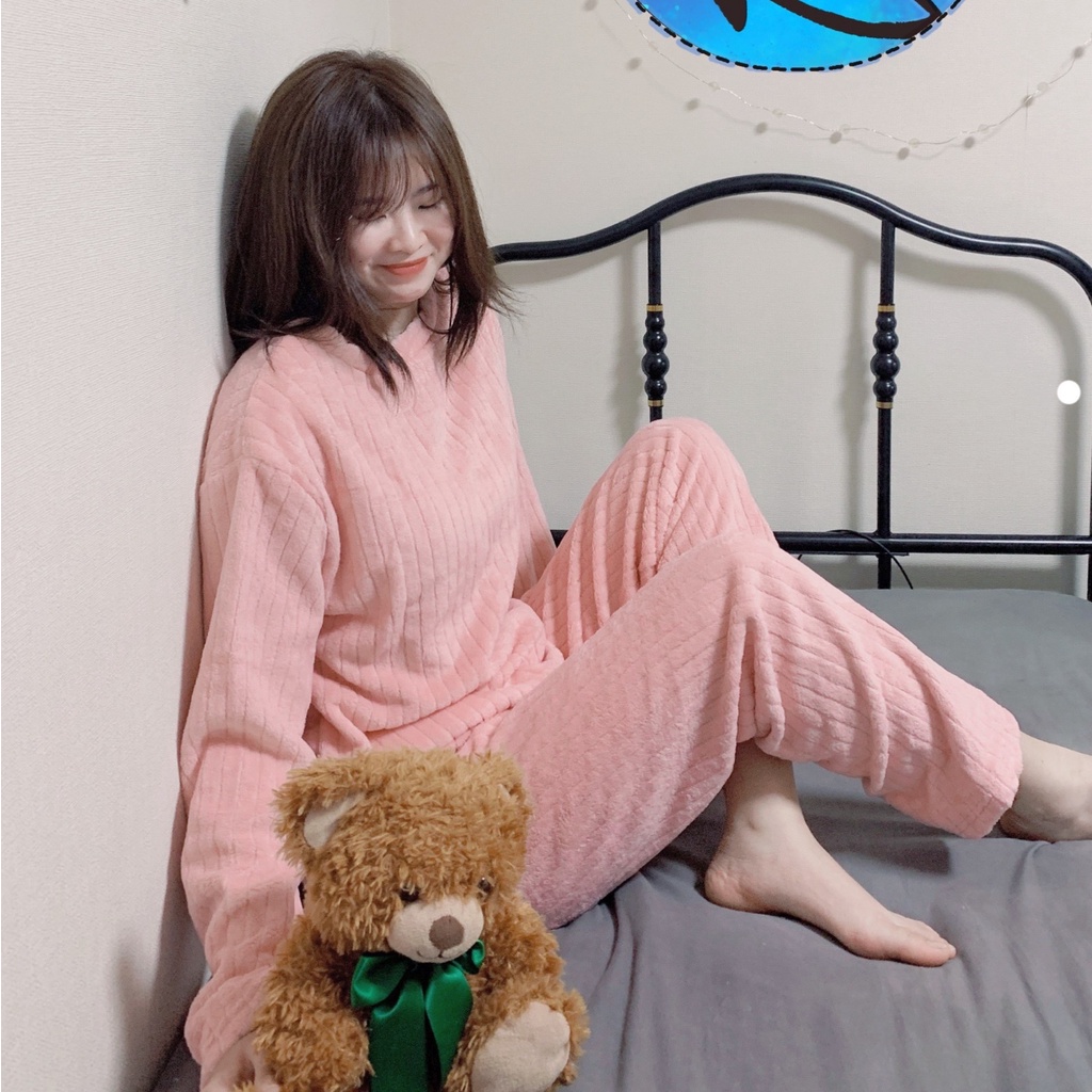 (HÀNG ORDER) Bộ đồ ngủ lông len tăm nhiều màu phong cách Hàn Quốc - GNCM | BigBuy360 - bigbuy360.vn