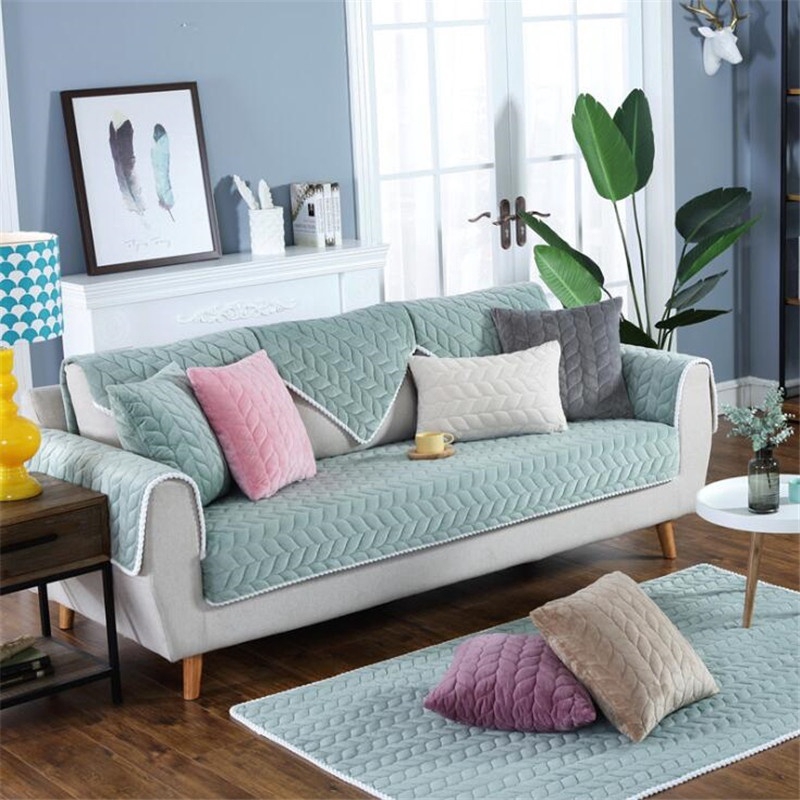 Khăn phủ ghế sofa chống trượt bằng vải bông dày