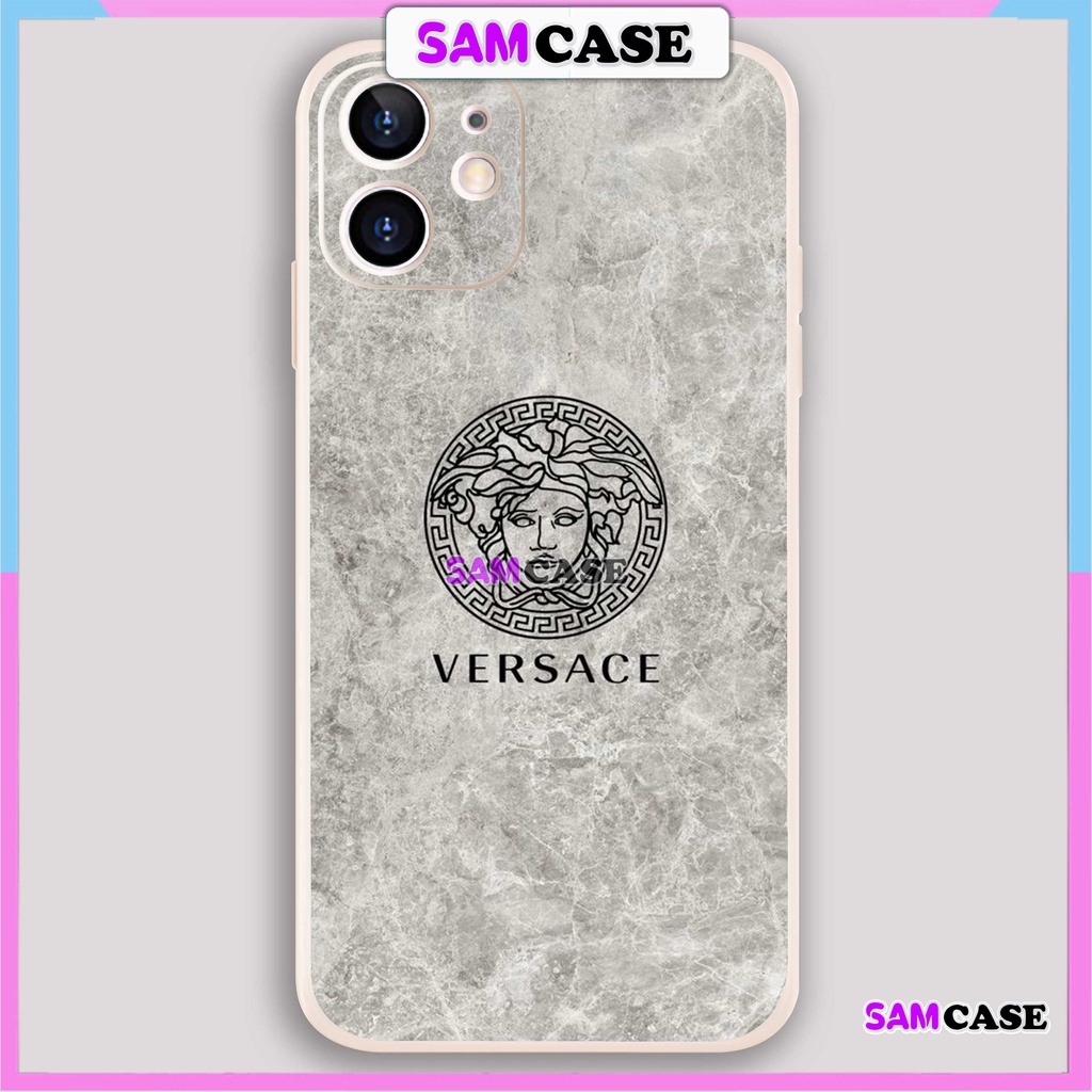 Ốp lưng iPhone Gucci Versace cạnh viền vuông silicon mềm dẻo cho iphone 6/6s/7/8/X/XS/XR/11/12/13/14 Pro Plus Max