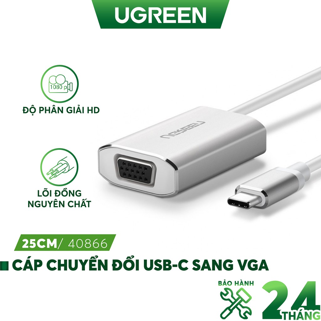 Bộ chuyển USB type-C sang VGA Ugreen 40866