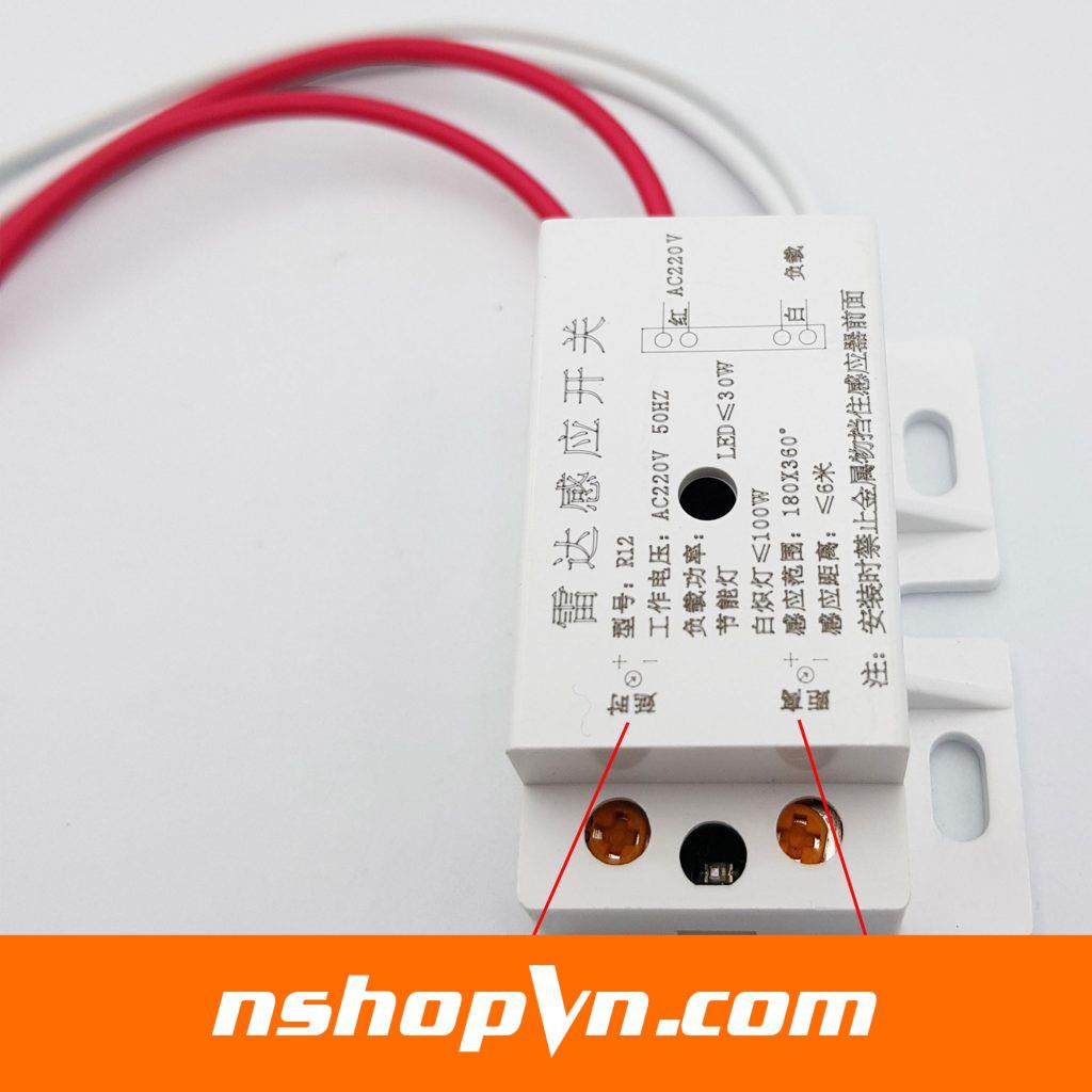 Cảm biến chuyển động 220V phát hiện chuyển động bật đèn tự động, có chế tạm ngừng khi trời sáng