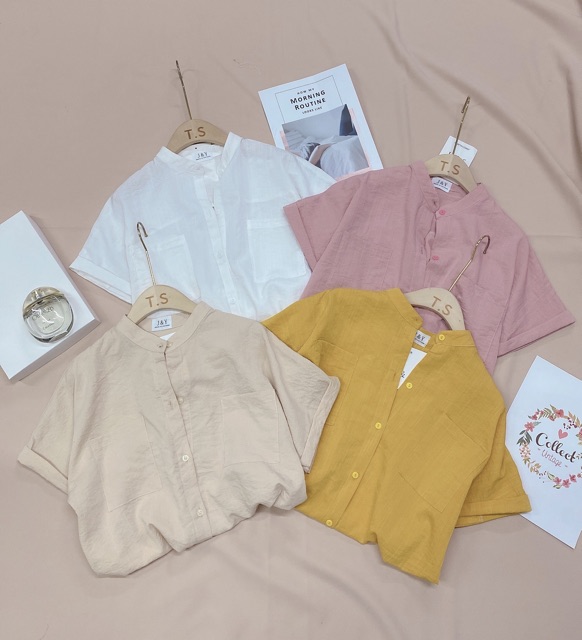 [Mã WARUN10 giảm 10K đơn 99K] ÁO SƠ MI NỮ CỔ TÀU GỌN GÀNG HIỆN ĐẠI A33 | BigBuy360 - bigbuy360.vn