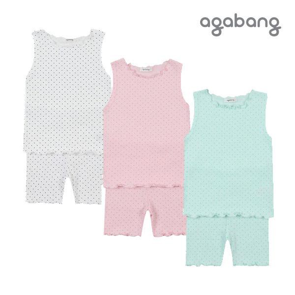 (90)Bộ 3 lỗ cotton xuất Hàn Agabang hoạ tiết chấm bi