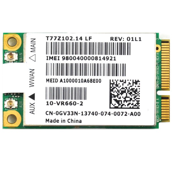 Card WWAN 3G Dell Wireless 5620 Gobi 2000 dùng cho laptop Dell Preicison M4600, M6600, Latitude E4310, E6220, E6420