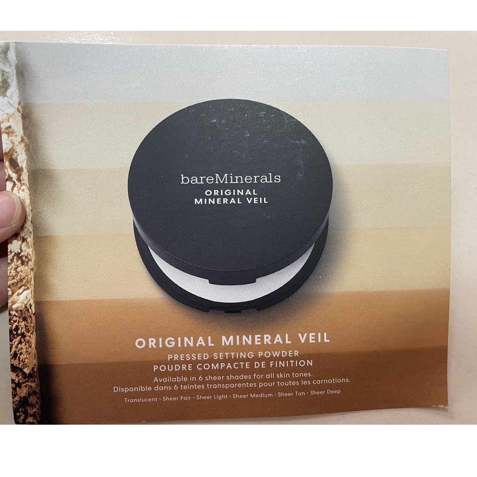 [AUTH 1000%] Sample mẫu thử Phấn phủ khoáng ko màu Bare Minerals MINERAL VEIL