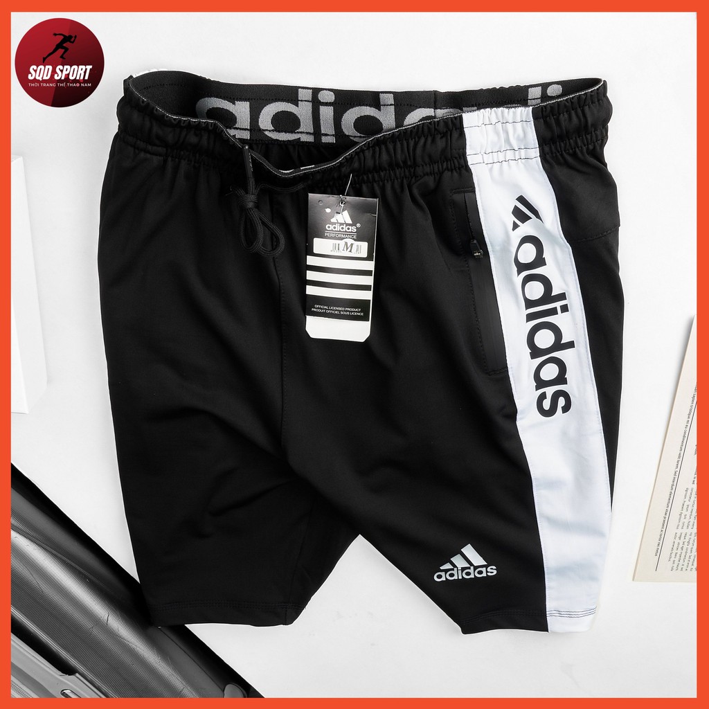 Quần short thun nam thể thao, 03 túi khóa kéo, chất liệu thun lạnh dày dặn co giãn 4 chiều – QS45