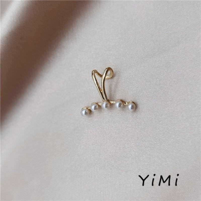 Khuyên Tai Dạng Kẹp Hình Chữ U Đính Ngọc Trai Cao Cấp Không Cần Xỏ Lỗ Cho Nữ