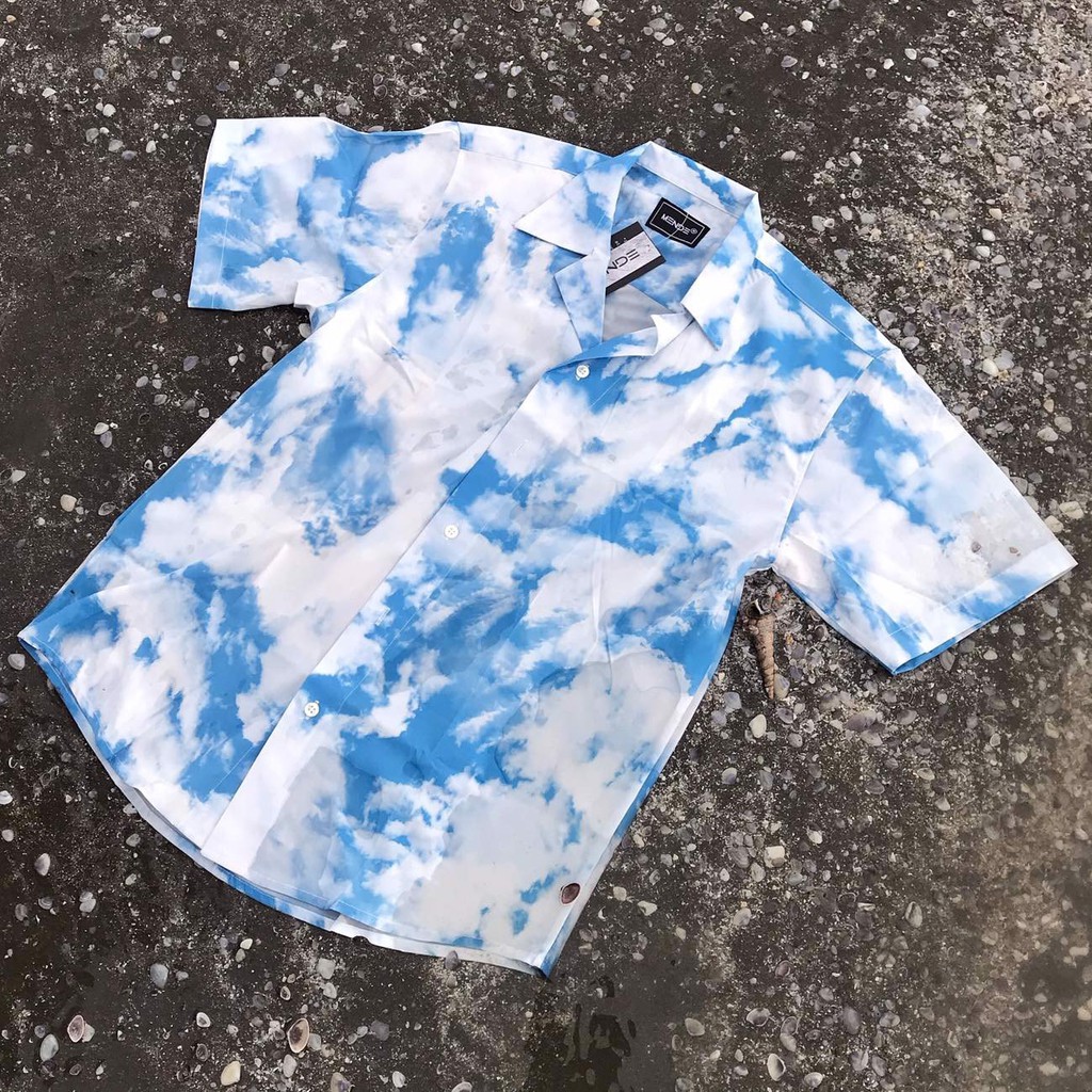 MENDE - Blue Cloud Shirt - áo sơ mi tay ngắn MENDE chính hãng