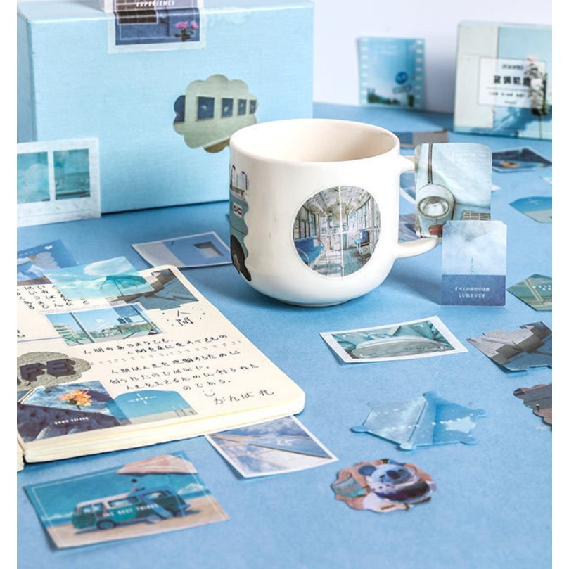 Hộp 80 sticker hoạ tiết phong cảnh Zaomo aesthetic dán sổ | BSB279