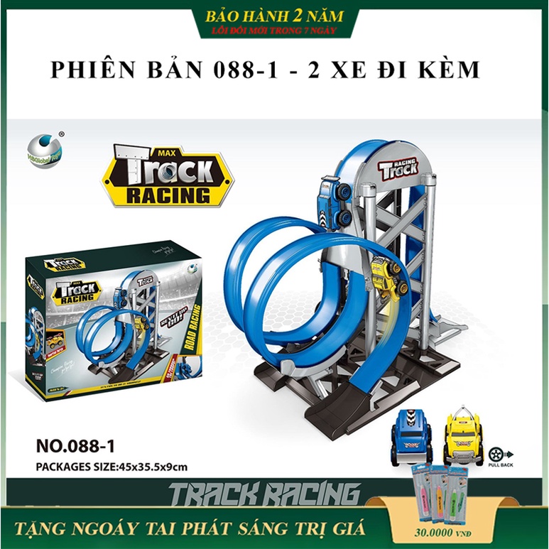 Đồ chơi lắp ghép mô hình đường đua xe ô tô lộn vòng 360 độ không trọng lực, đồ chơi phát triển trí tuệ cho bé