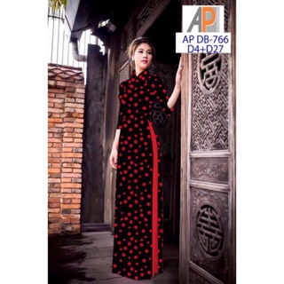 Vải áo dài chấm bi