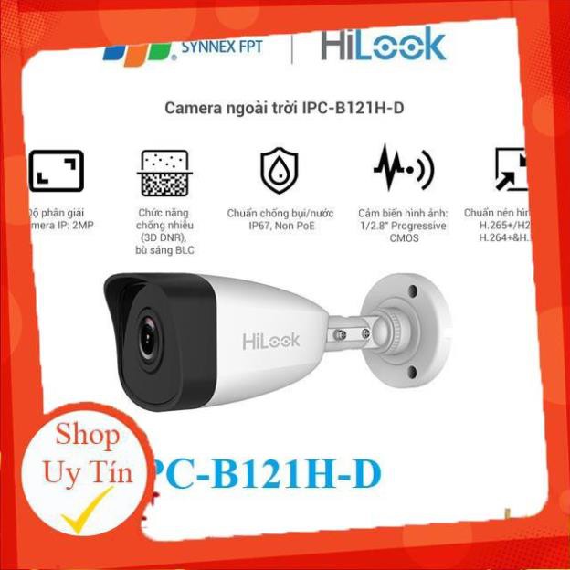 Camera IP hồng ngoại 2.0 Megapixel HILOOK IPCB121HD Hàng chính hãng