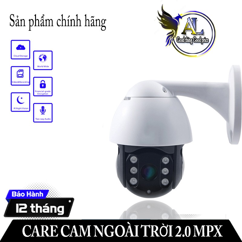 CareCam Ngoài Trời 19HS-200W Độ Phân Giải 2.0Mpx - Xoay Theo Chuyển Động - Hình Ảnh Cực Sắc Nét