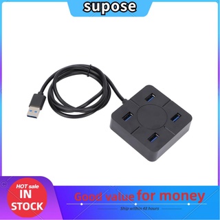 Supose 4 Ports USB 2.0 Hub For Laptop Adapter Power Docking Station Notebook Splitter