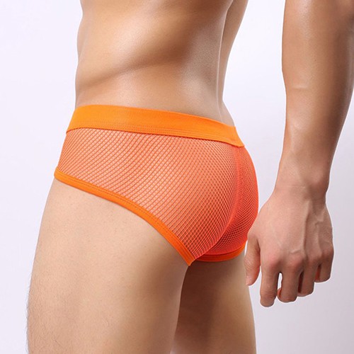 Quần lót boxer phối lưới xuyên thấu gợi cảm cho nam