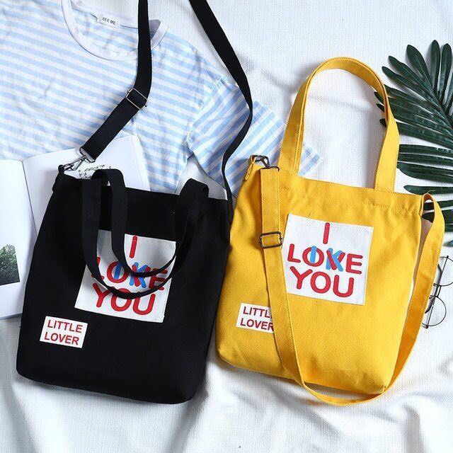 Túi Thời Trang Tote 5 Màu - I LOVE YOU