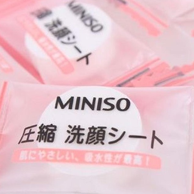 Combo 10 miếng mặt nạ giấy nén Miniso Nhật Bản - Viên Nén