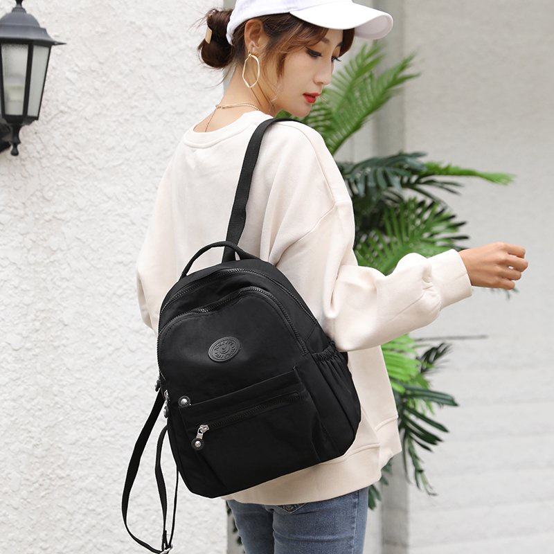Ba Lô Nylon Nhỏ Siêu Nhẹ Chống Thấm Nước Đơn Giản Cho Nữ