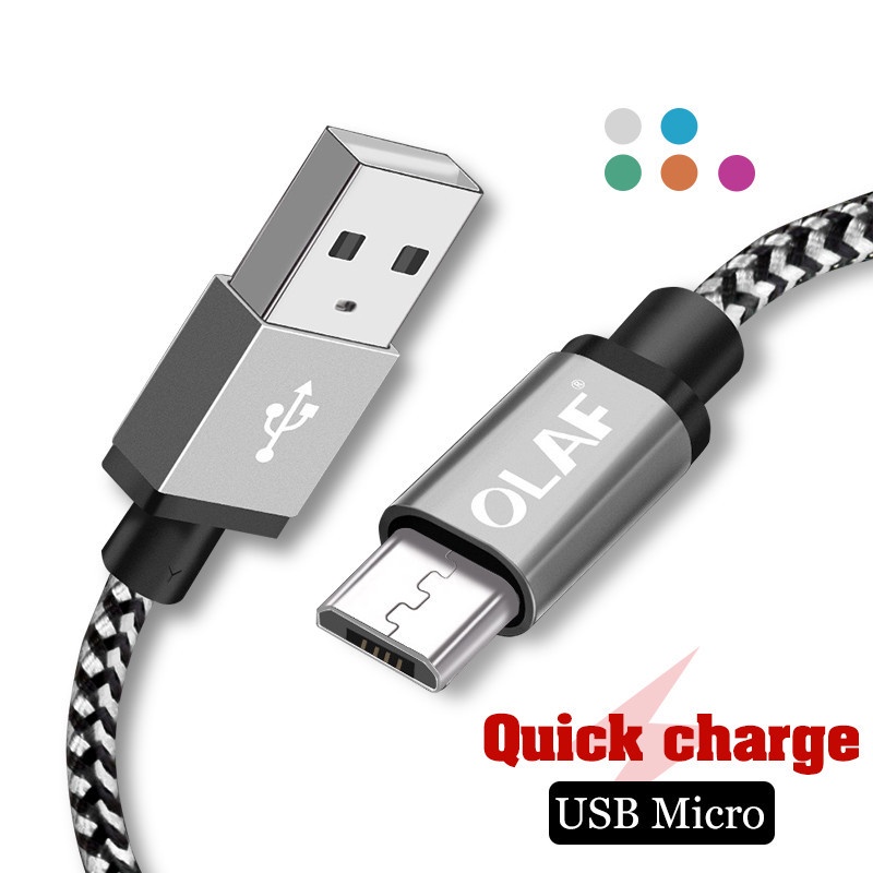 Dây cáp sạc truyền dữ liệu Micro USB dài 1m 2m 3m dành cho Samsung Huawei