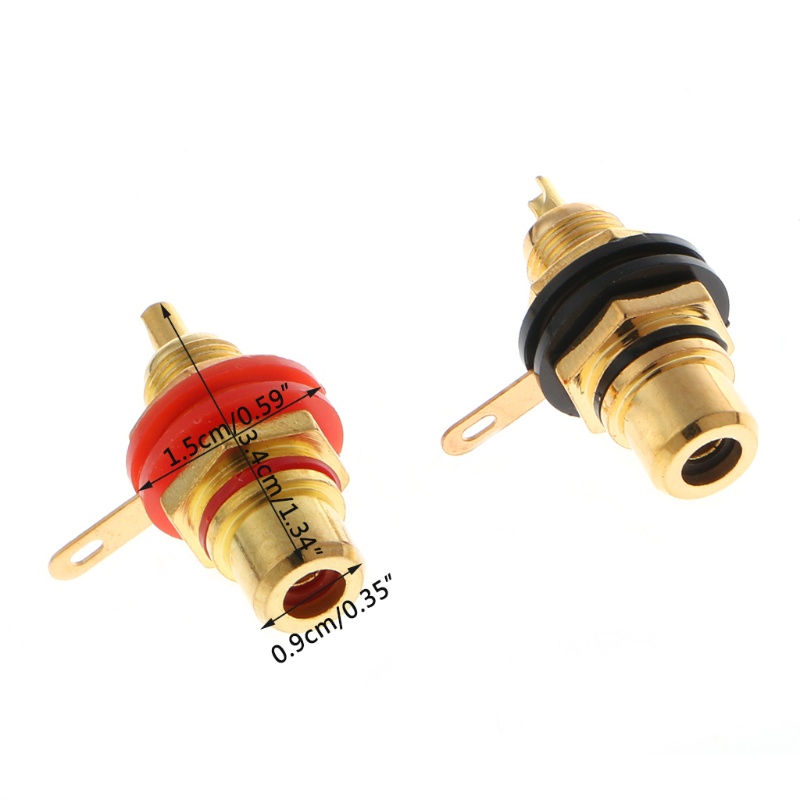 1 Cặp Phích Cắm RCA Chữ o Gắn Khung Gầm