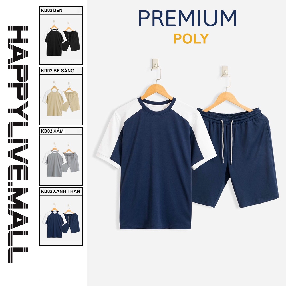 Bộ Thể Thao Nam Cộc Tay Phối Màu Cao Cấp