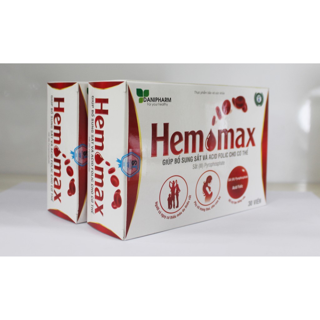 HEMOMAX - VIÊN UỐNG BỔ SUNG SẮT VÀ ACID FOLIC - HỖ TRỢ TẠO HỒNG CẦU - DÙNG CHO PHỤ NỮ MANG THAI - NGƯỜI THIẾU SẮT