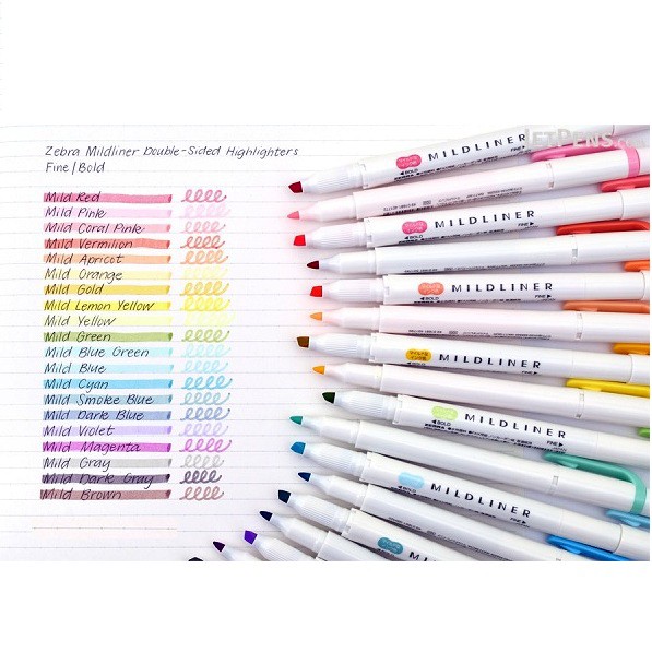 Bút đánh dấu hai đầu Zebra Mildliner ( 1 cây ) tem xanh lá