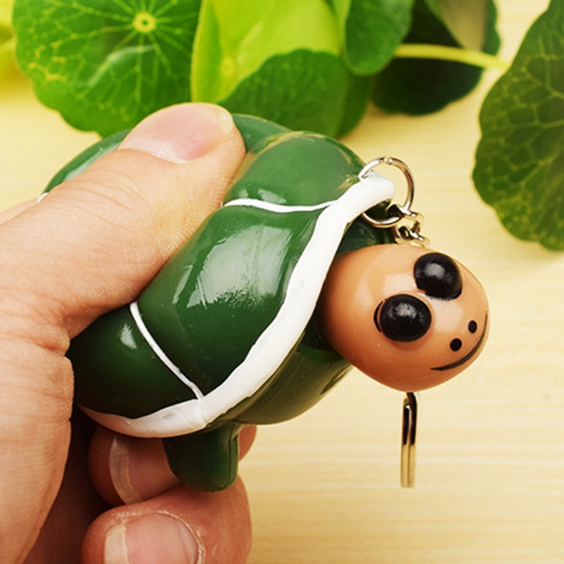 Móc Khóa Gắn Hình Rùa Bông Đáng Yêu Trang Trí Túi Xách