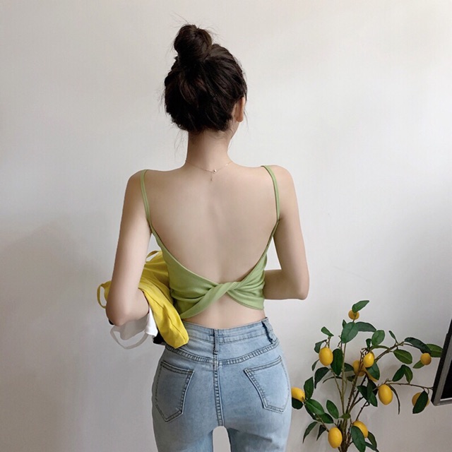 Thanh lý Áo bra croptop xoắn lưng