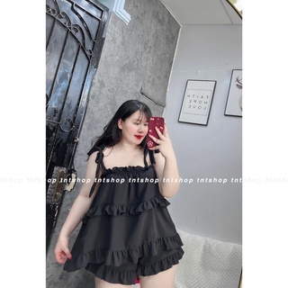 SET BỘ ĐŨI 2 TẦNG THẮT NƠ [ TNT Shop Bigsize 60kg - 90kg ]