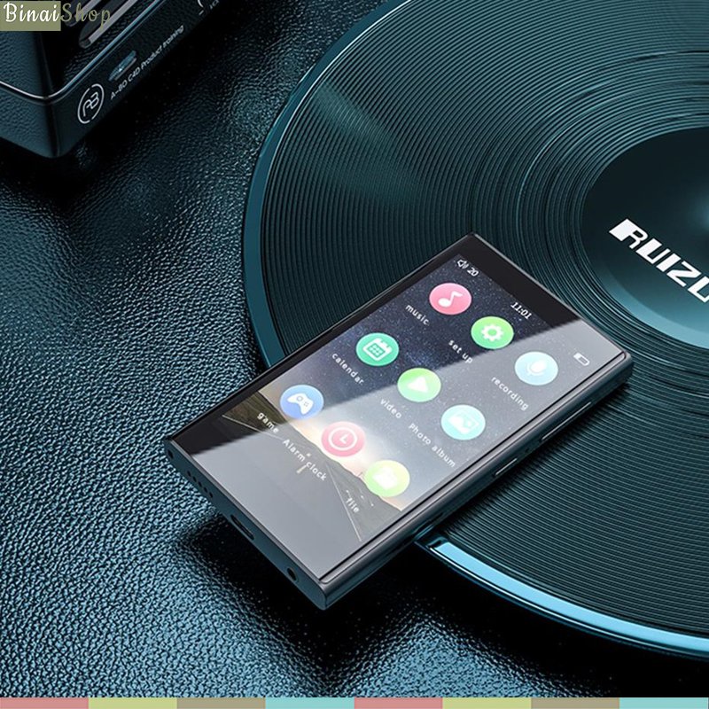 Ruizu H10 - Máy Nghe Nhạc Buetooth 5.0 Hai Chiều, Màn Hình Cảm Ứng, Xem Phim Full HD, Có Loa Ngoài