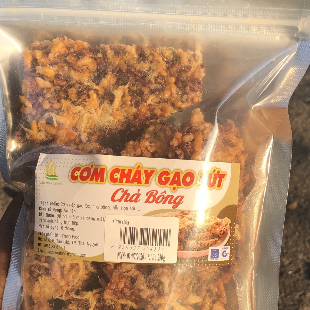 250g Cơm Cháy Gạo Lứt cơm cháy Chà Bông được làm từ gạo lứt thơm ngon nhất tại IMINT FOOD