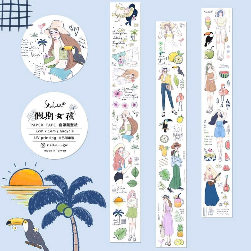 Krisna.room ♡ Washi Starlululu- Holiday Girl (Chiết 1 chu kì)