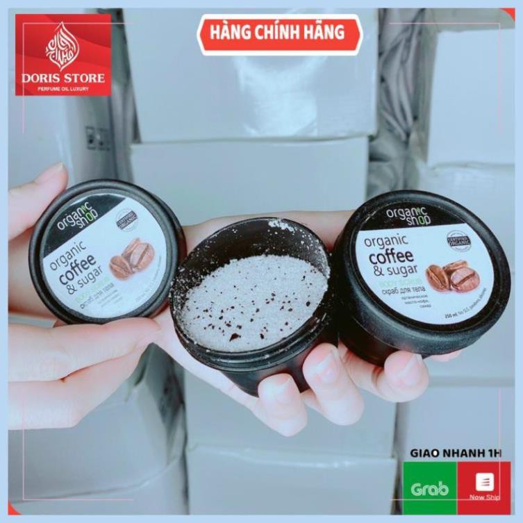 Tẩy tế bào chết toàn thân cà phê - Organic Coffee & Sugar Body Scrub [Organic Shop] [ Hàng Nga] - 250ml
