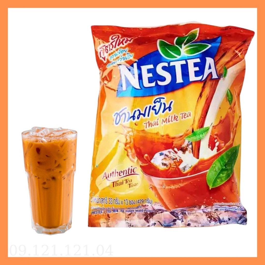 (HT) Trà sữa nestea/Trà Sữa Nestea Đỏ Thái Lan 13 Gói Nhỏ Bên Trong