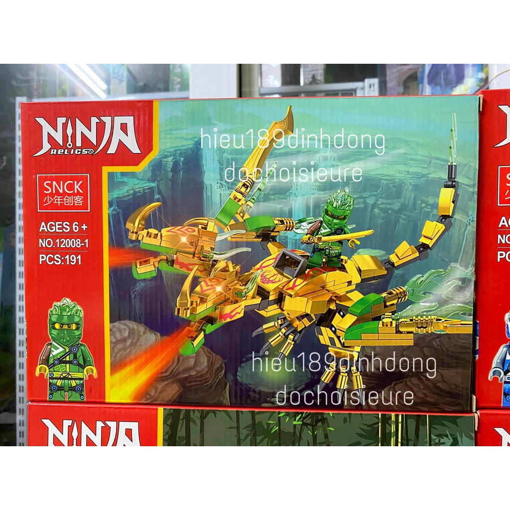 Lắp ráp xếp hình Ninjago Xe và rồng của các ninja 12008