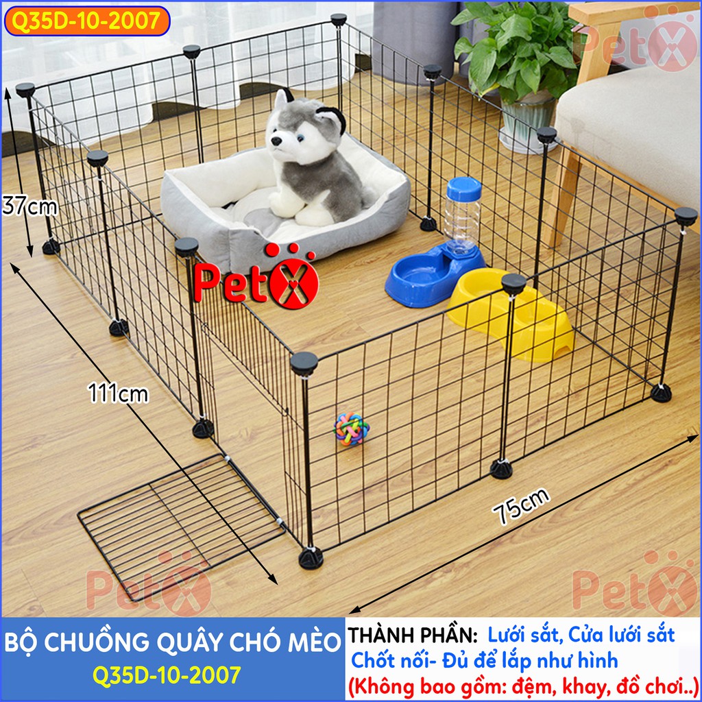 Quây chuồng chó mèo Petoka lắp ghép nuôi thú cưng sơn tĩnh điện giá rẻ-8