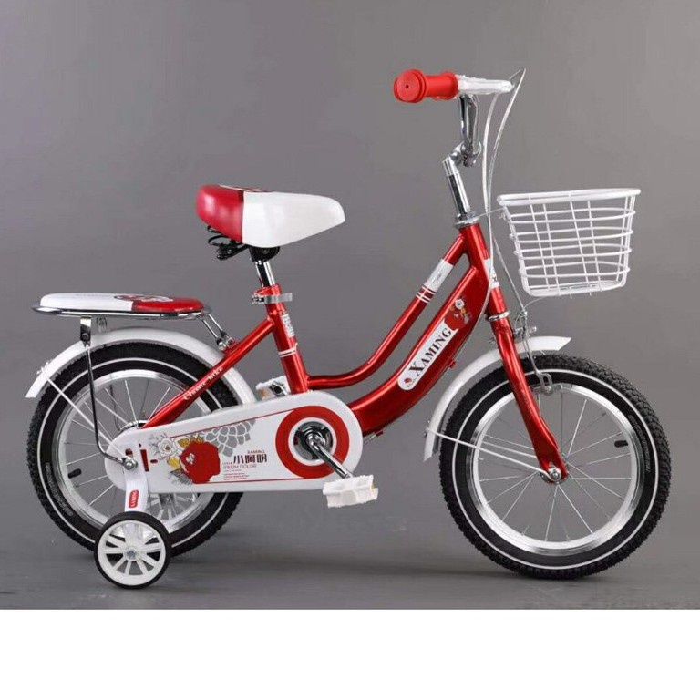 XE ĐẠP 16, 18 INH CHO BÉ GÁI 4.5-9 TUỔI - TẶNG KÈM GIỎ VÀ GÁCBAGA