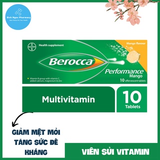 Viên sủi bổ sung Vitamin Berocca Performance Mango/Orange10 Viên/hộp