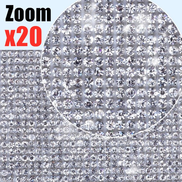 Miếng Dán Hai Mặt Đính Pha Lê 24*20cm Trang Trí Xe Hơi DIY