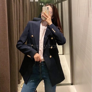 Áo blazer nữ Áo vest nữ công sở hai hàng cúc ZR hàng xuất dư