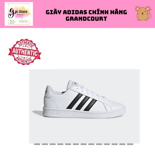 [HÀNG ĐẶT TRƯỚC] -  GIÀY ADIDAS GRANDCOURT 2 BÊN SỌC ĐEN (GÓT TRẮNG)