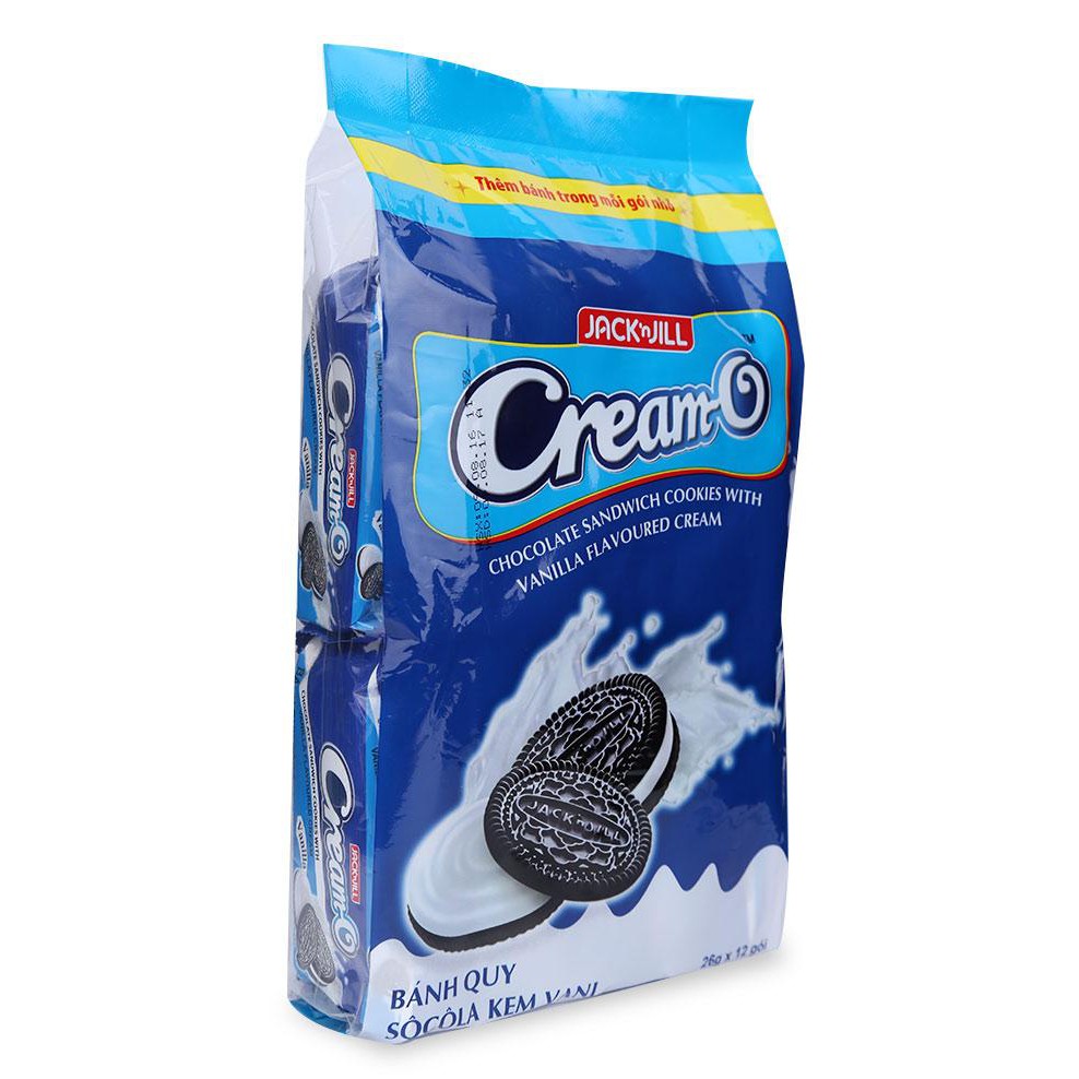 Bánh quy socola kem vani Cream-O túi 12 gói x 26g