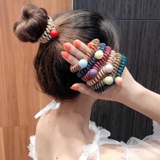 Dây buộc tóc lò xo điện thoại co giãn phong cách Hàn Quốc