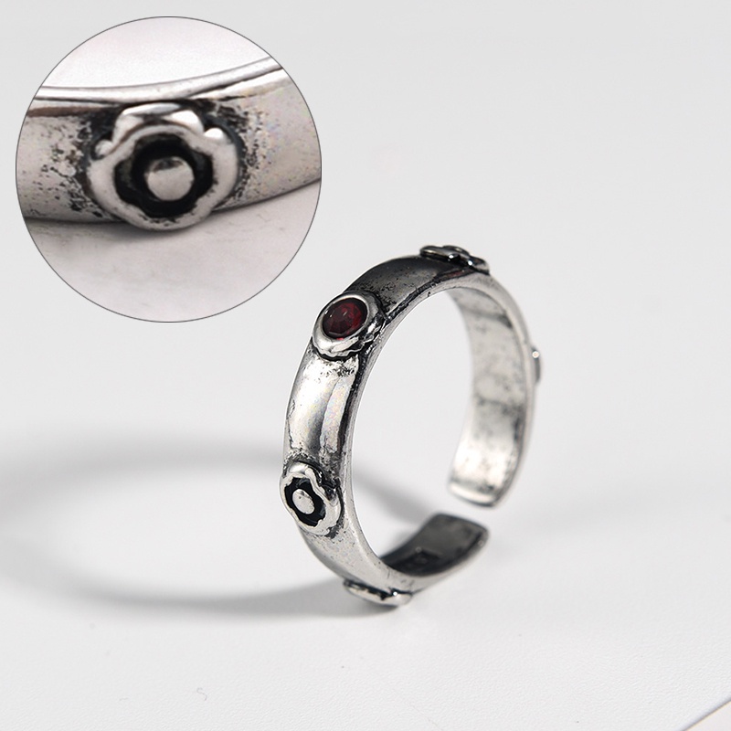 Nhẫn Hợp Kim Bạc Hóa Trang Hoạt Hình Cổ Điển Sáng Tạo Thời Trang Có Thể Điều Chỉnh Dành Cho Cặp Đôi