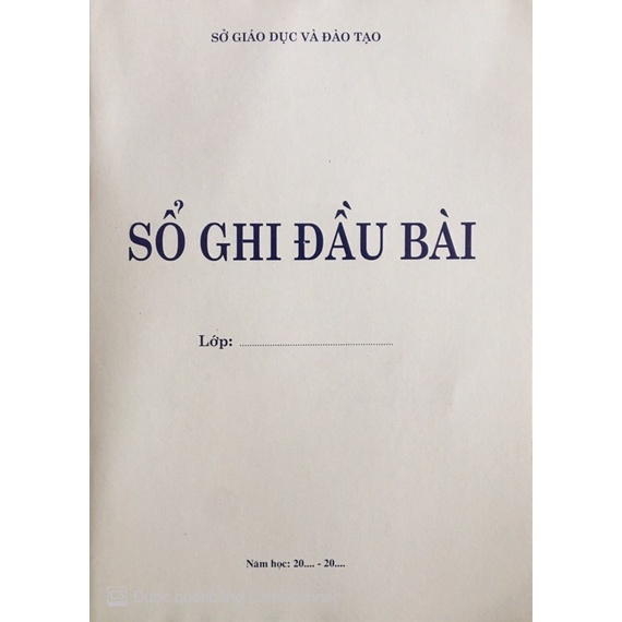 Sổ Ghi Đầu Bài Cấp 2,3