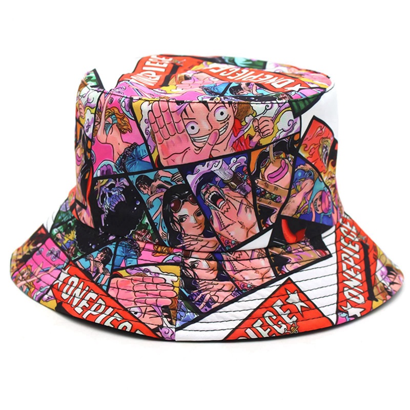 Mũ bucket Chống Nắng In Hoạ Tiết Anime One Piece Trẻ Trung Cá Tính
