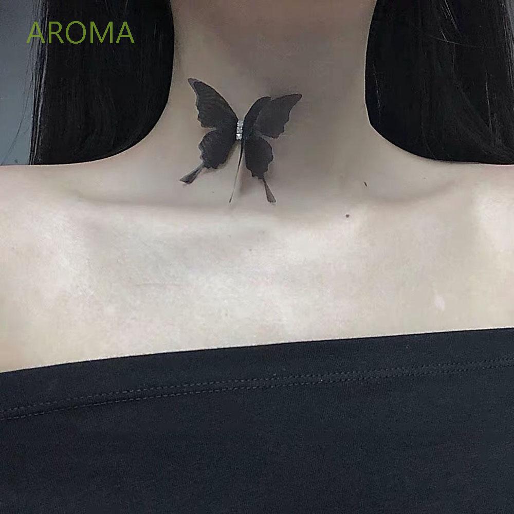 Vòng Cổ Choker Mặt Hình Bươm Bướm Thời Trang Cho Nữ